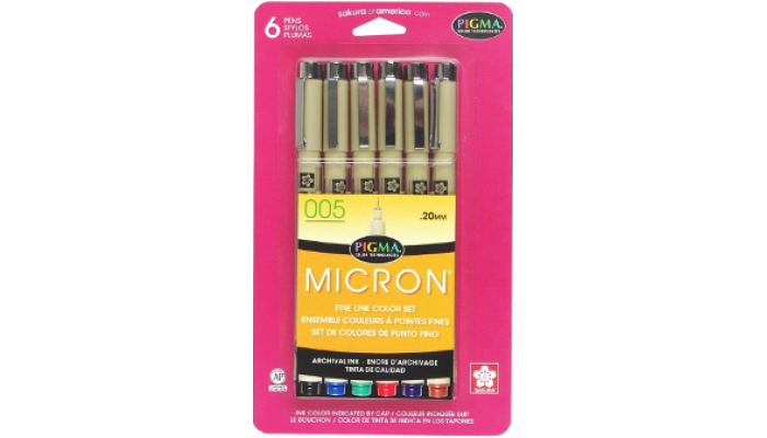 Bible Study Tools - Micron Writing Pens (6-Colour Pack)
