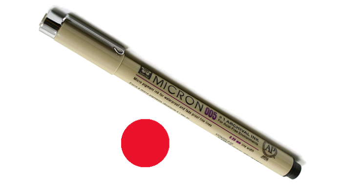 Bible Study Tools - Individual Micron Writing Pen - Red