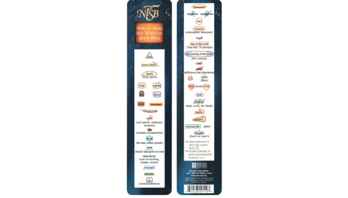 Bible Study Tools - Marking Symbols Bookmark Bible Study Tools - Marking Symbols Bookmark